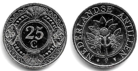 (35) Antillas Neerlandesas. 1995. 25 Cents (SC)