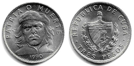 (346) Cuba. 1990. 3 Pesos (SC)