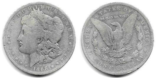 (110) Estados Unidos de América. 1888(O). 1 Dollar (BC) (Plata)