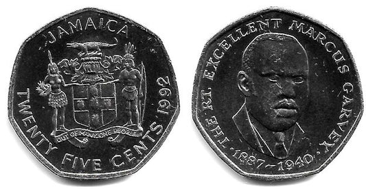 (147) Jamaica. 1992. 25 Cents (SC)
